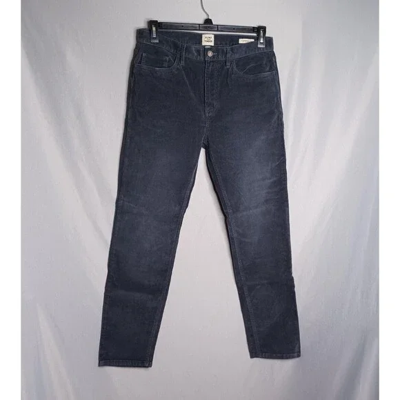 Flint And Tinder Pants Mens 33x32 Gray Corduroy Tapered Fit Stretch Casual - Picture 3 of 16